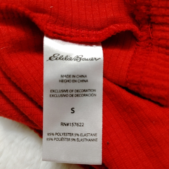 Eddie Bauer Red Top with Plaid Pajama Pants - Picture 8 of 13